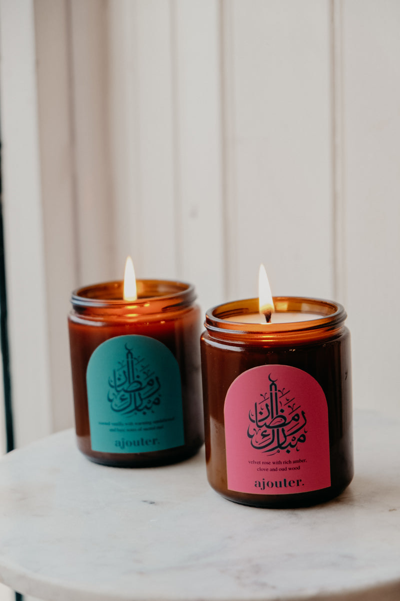 Ramadan Mubarak Soy Wax Candle - 2 scent options