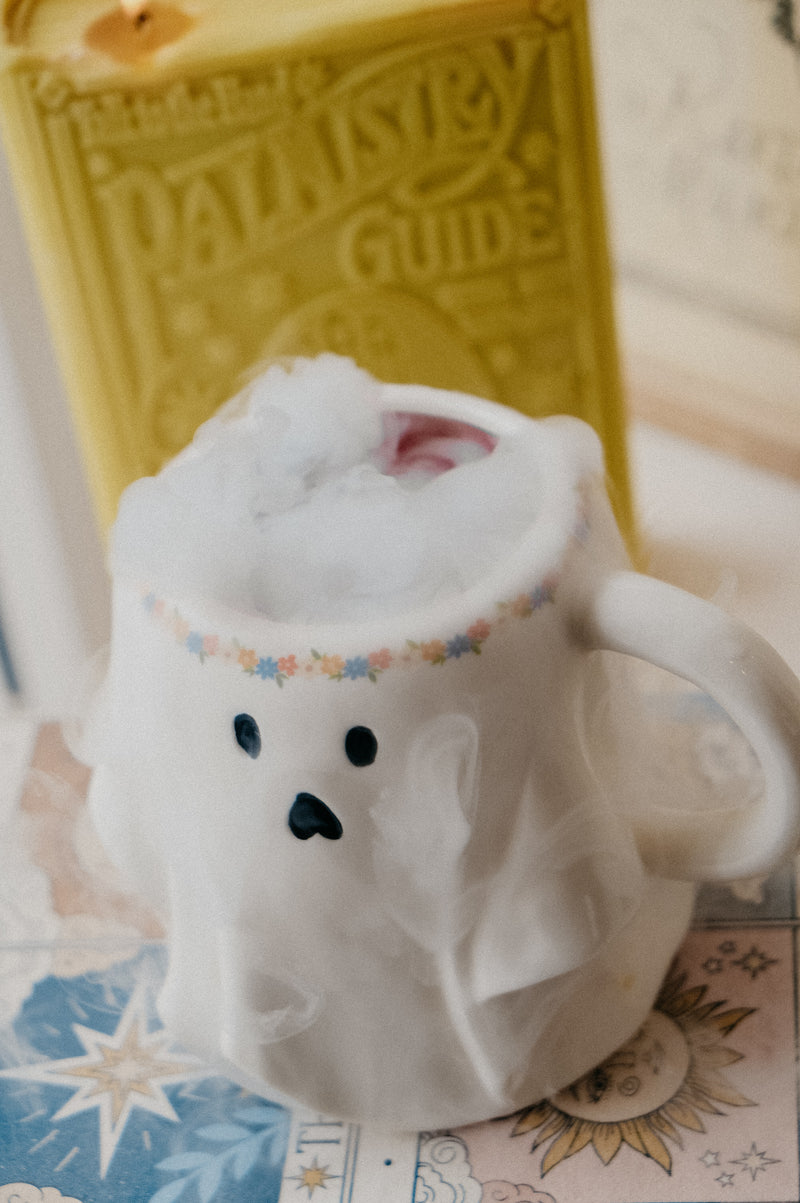 Gracie XL Ghost Flower Crown Halloween Autumn Mug