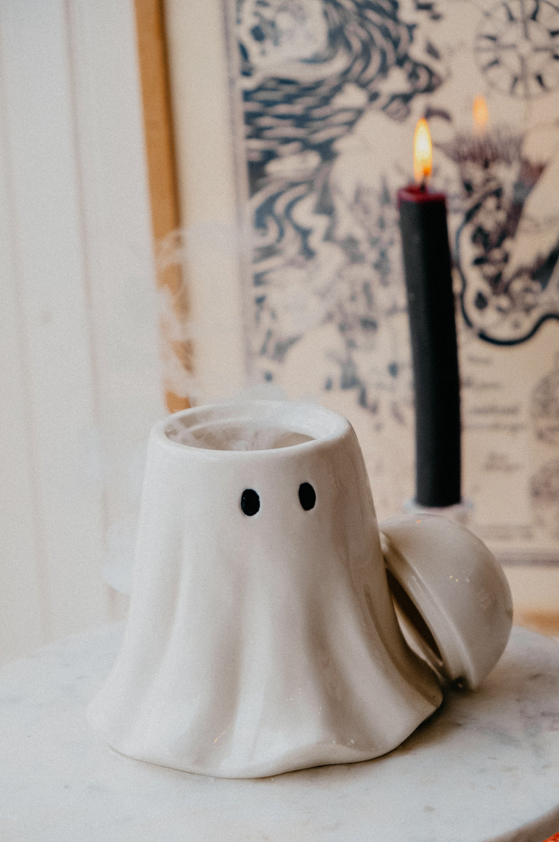 Gus Ghost Halloween Autumn Ceramic Cookie / Treats Jar