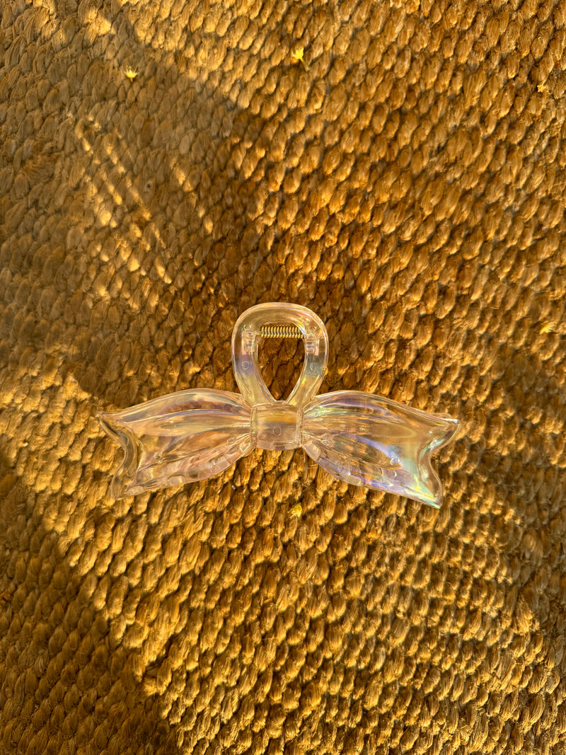 Bree Iridescent Bow Hair Claw Clip