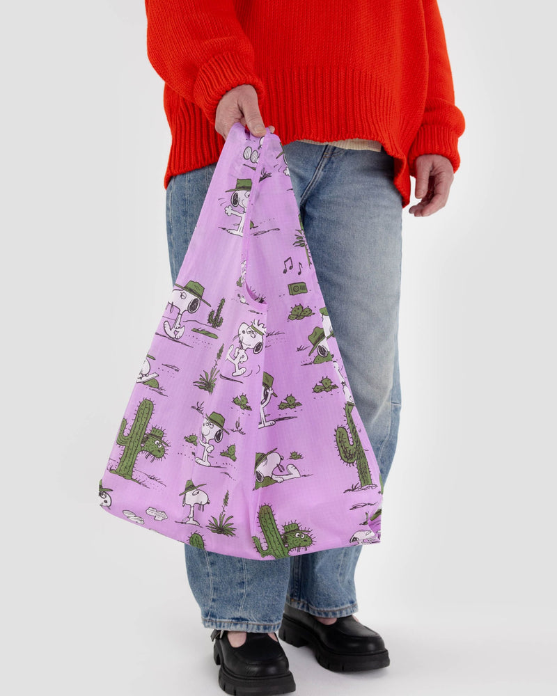 Baggu x Peanuts Snoopy Pink Spike Reuseable Shopper Bag