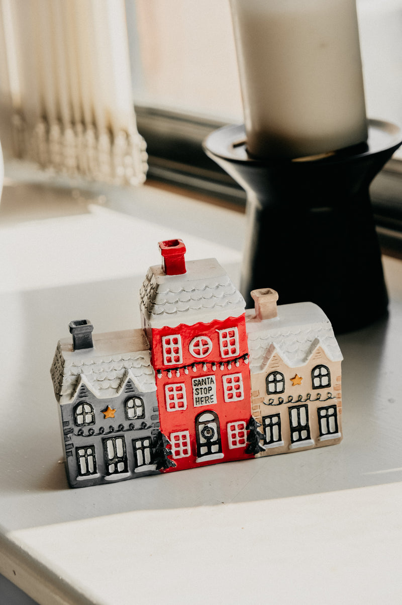 Christmas House Village Incense Burner