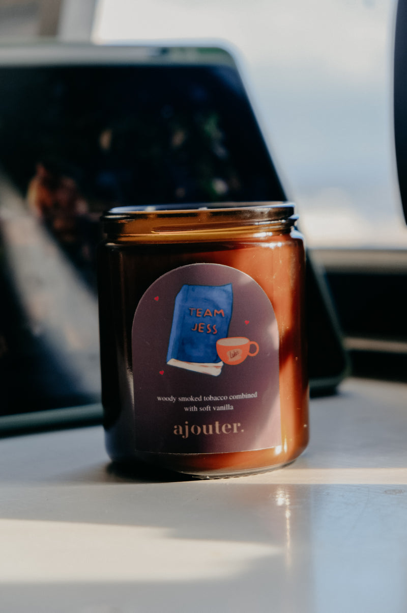 Team Jess Tobacco Vanilla Soy Wax Candle