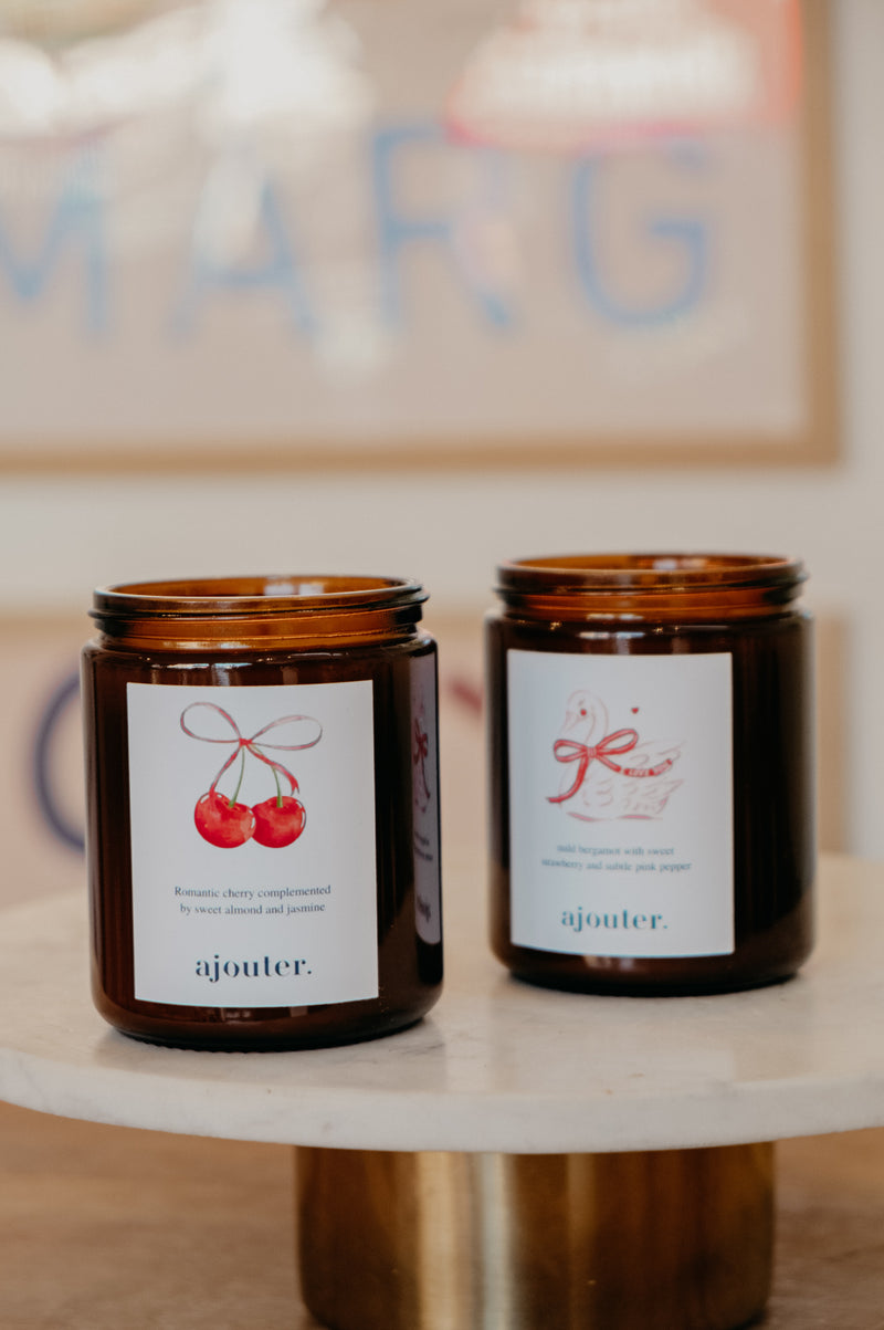 Cherry Bow Valentines Soy Wax Candle