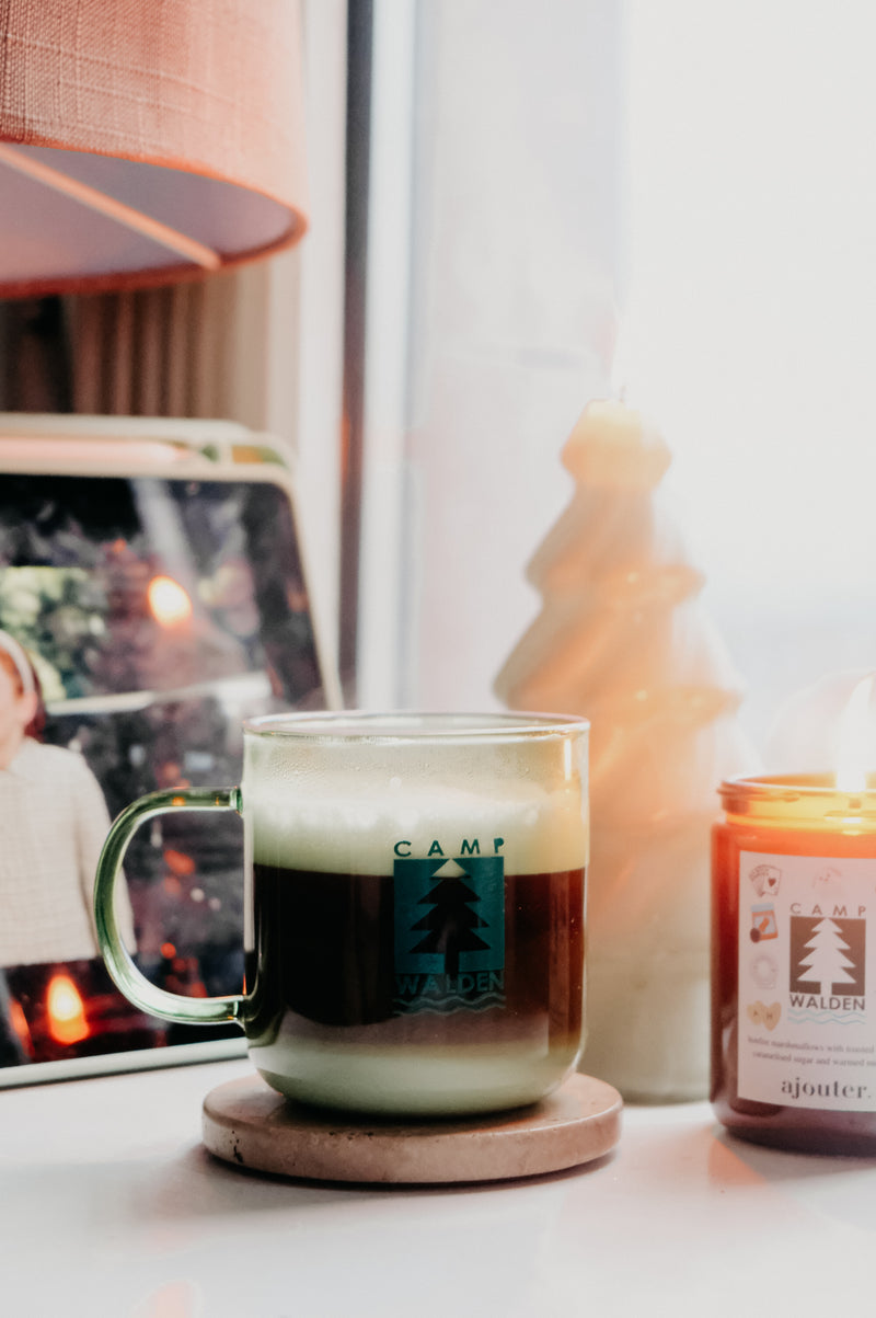 Camp Walden Parent Trap Green Borosilicate Glass Cup Mug