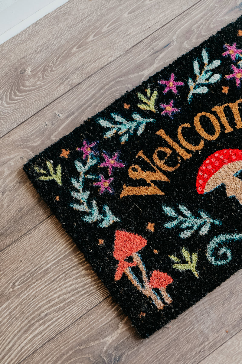 Welcome Mushroom Toadstool Door Mat