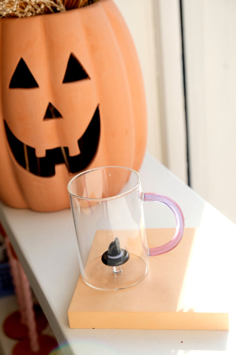 Witches Hat Glass Halloween Autumn Mug