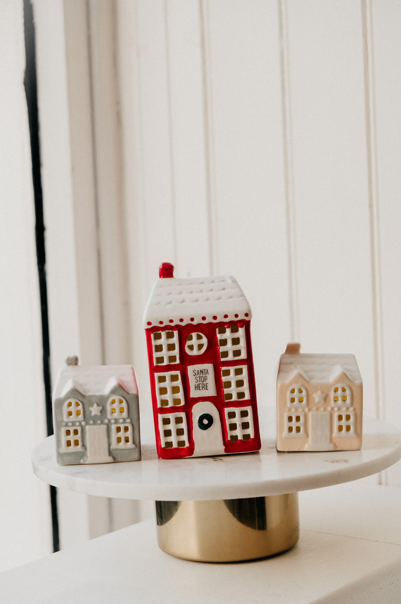 Christmas Village LED Light Houses