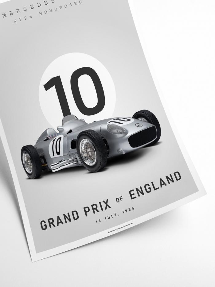 Mercedes Classic F1 Grand Prix Print 50cm x 70cm