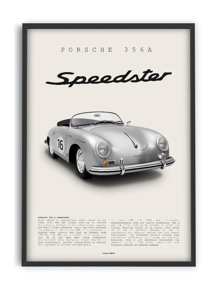 Classic Porsche Text Print 50cm x 70cm