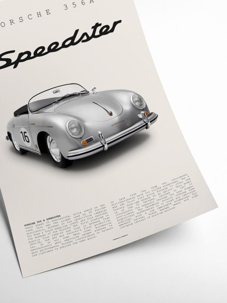 Classic Porsche Text Print 50cm x 70cm