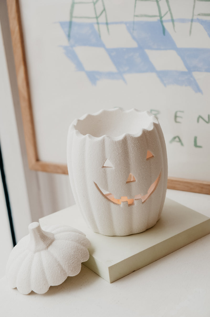 Heidi White 3 in 1 Jack-o-Lantern Pumpkin Halloween Wax Melt Burner | Incense Burner | Tealight Holder - 2 sizes