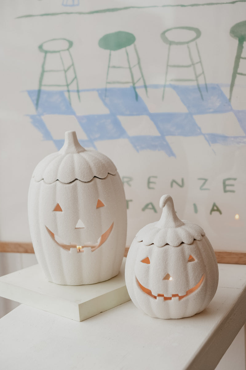 Heidi White 3 in 1 Jack-o-Lantern Pumpkin Halloween Wax Melt Burner | Incense Burner | Tealight Holder - 2 sizes