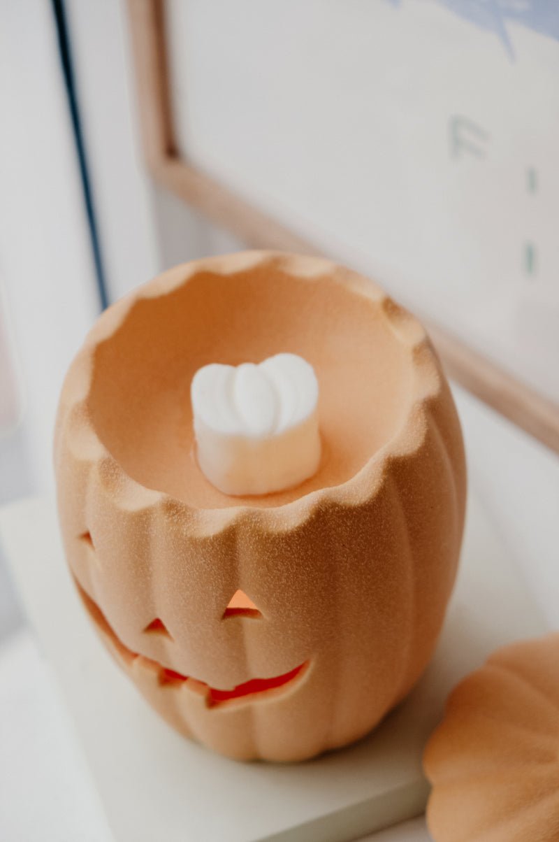 Heidi Orange 3 in 1 Jack-o-Lantern Pumpkin Halloween Wax Melt Burner | Incense Burner | Tealight Holder - 2 sizes