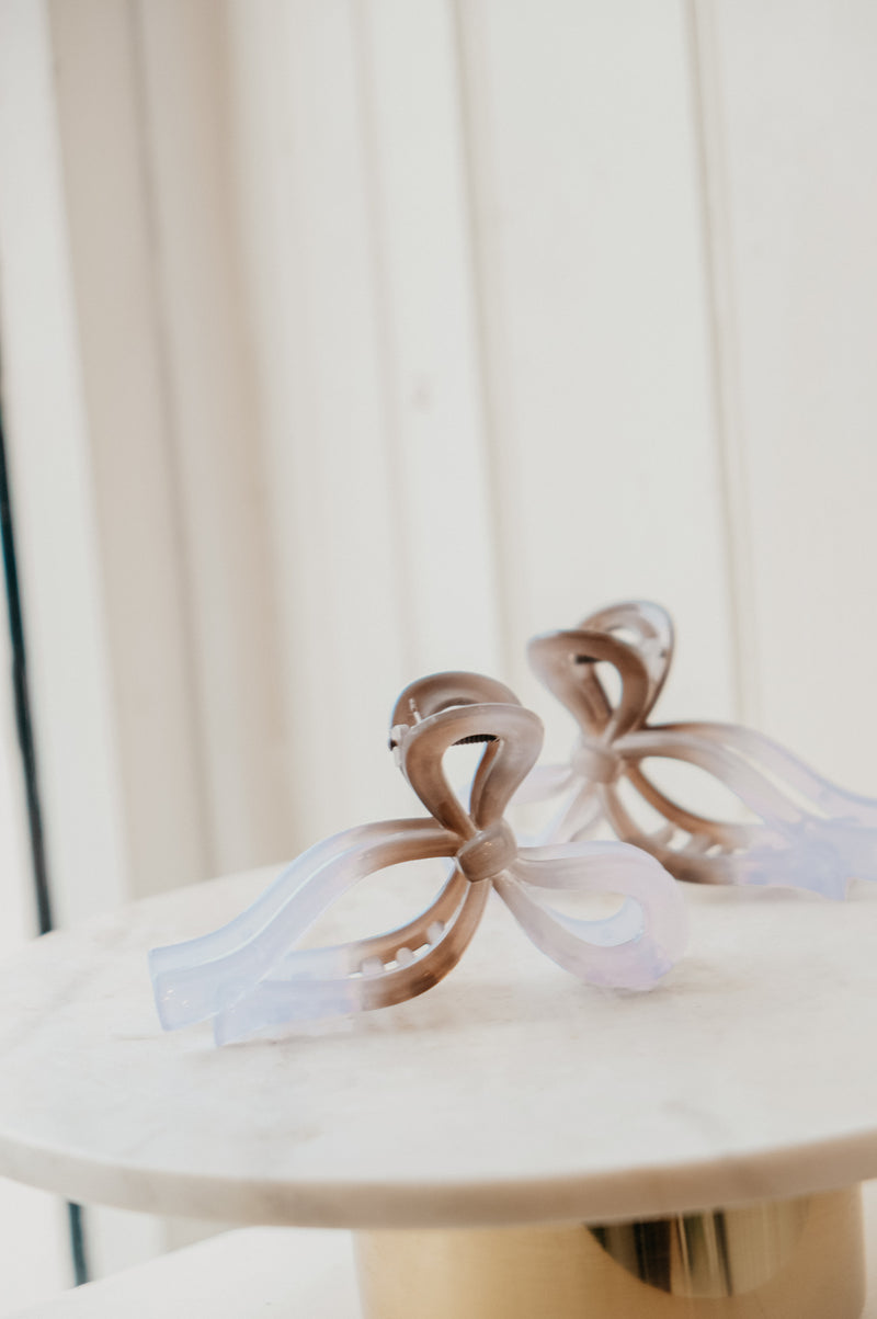 Erin Light Purple and Grey Claw Clip