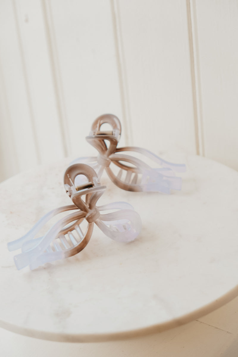 Erin Light Purple and Grey Claw Clip