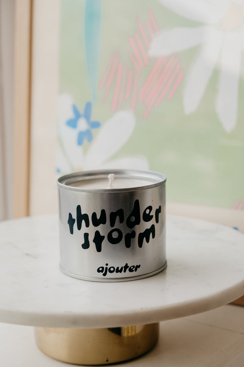 Thunder Storm Rain Tin Soy Wax Candle