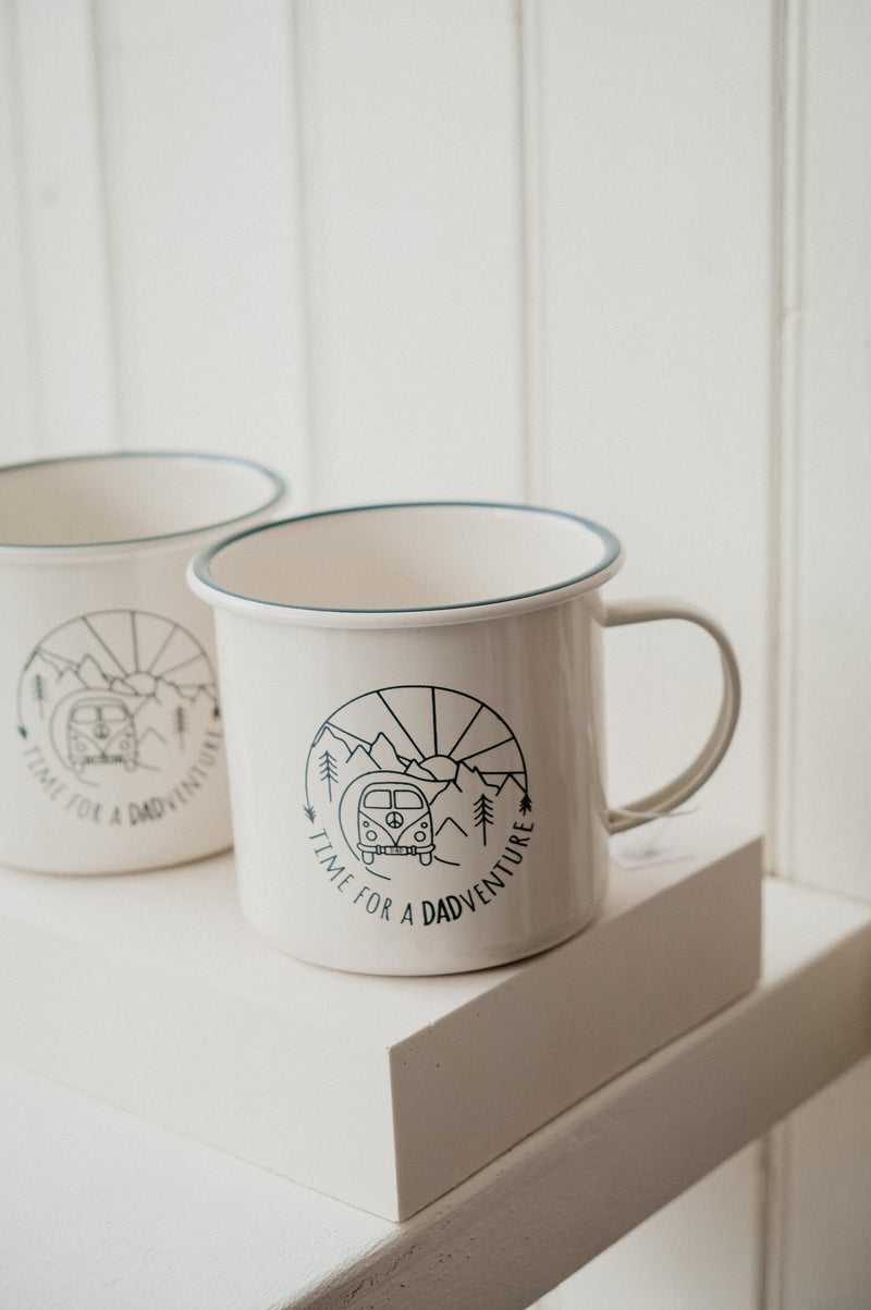 DadAdventure Enamel Camping Coffee Mug