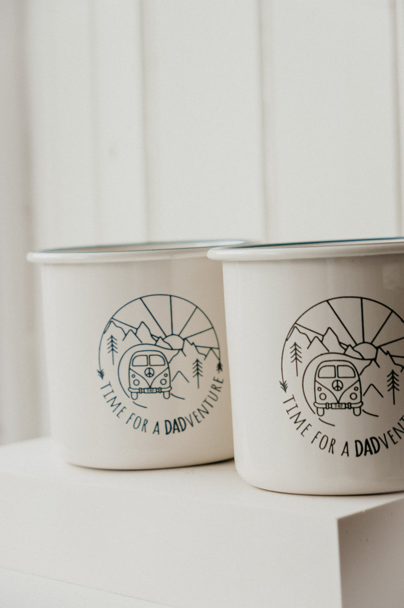 DadAdventure Enamel Camping Coffee Mug