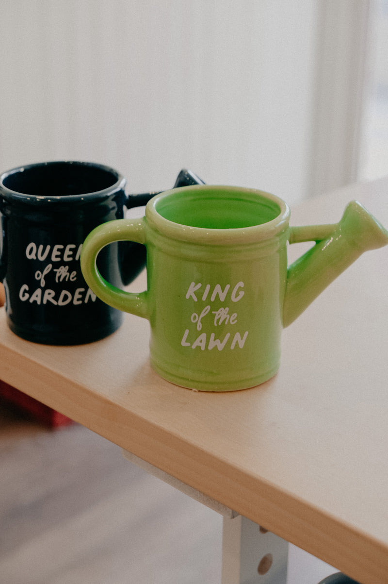 King of the Lawn Watering Can Coffee Mug Garden Gift