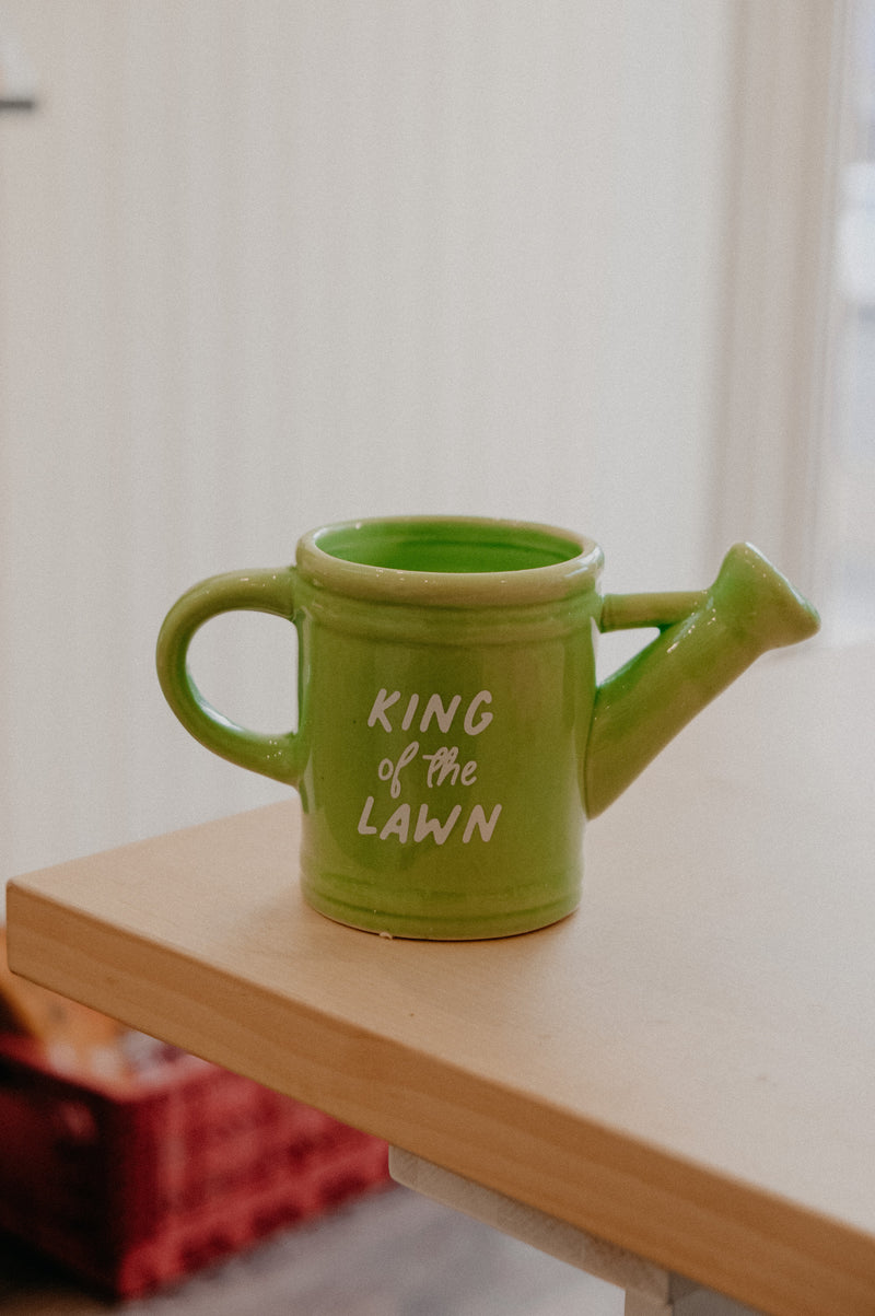 King of the Lawn Watering Can Coffee Mug Garden Gift