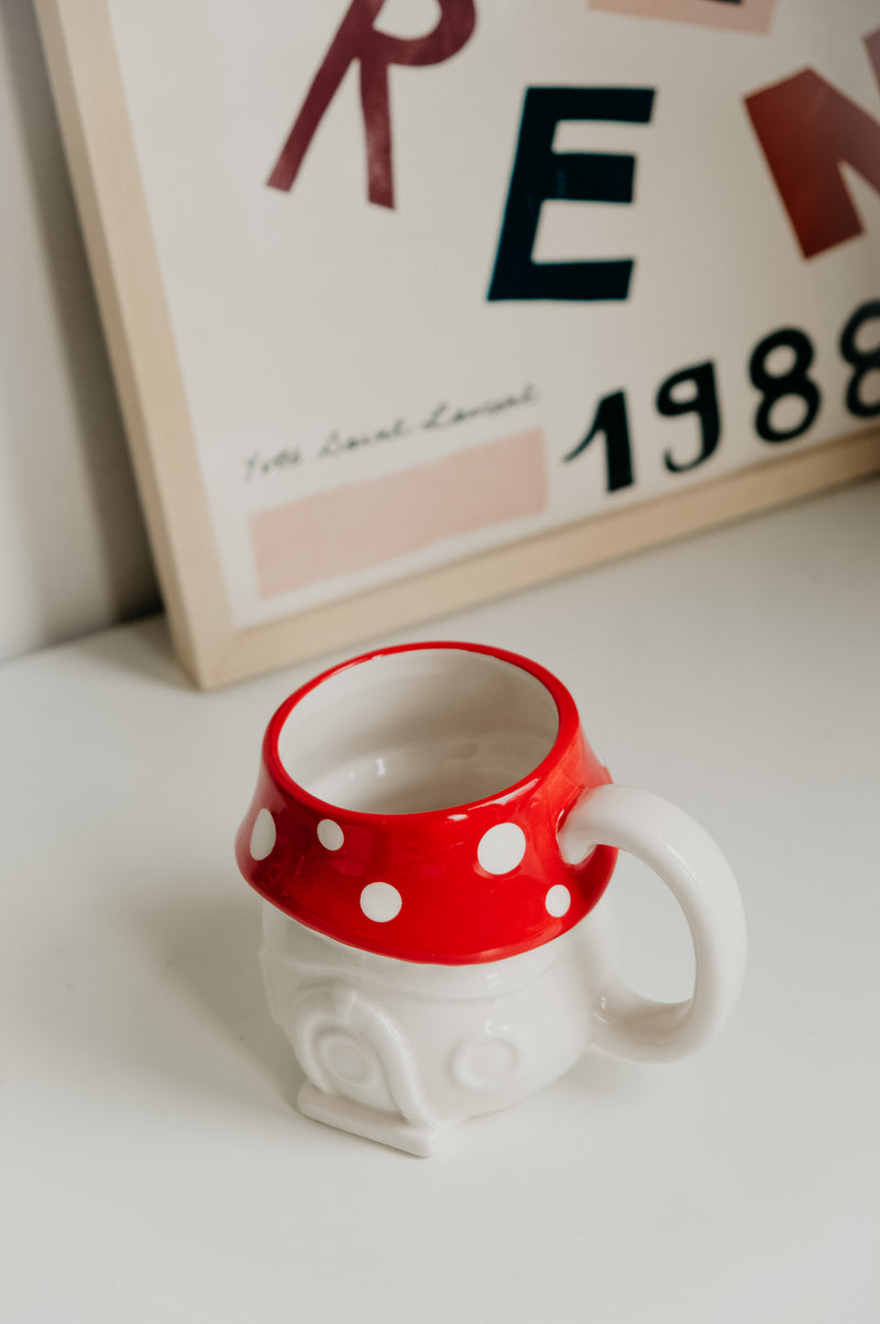 Mushroom House Ceramic Coffee Mug