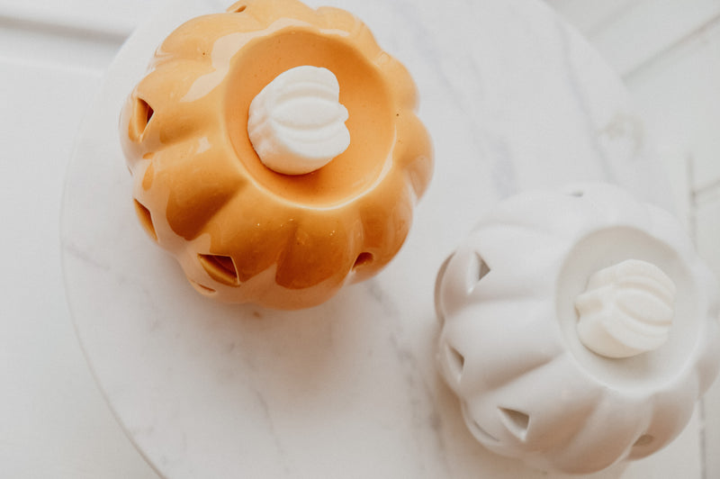 Devin Jack-o-Lantern Halloween Carved Pumpkin Wax Melt Burner