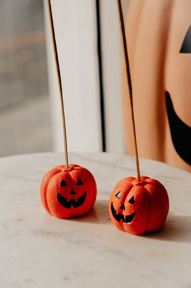 Rory Pumpkin Jack-o-Lantern Incense Stick Holder