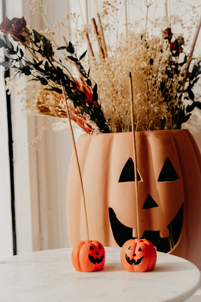 Rory Pumpkin Jack-o-Lantern Incense Stick Holder