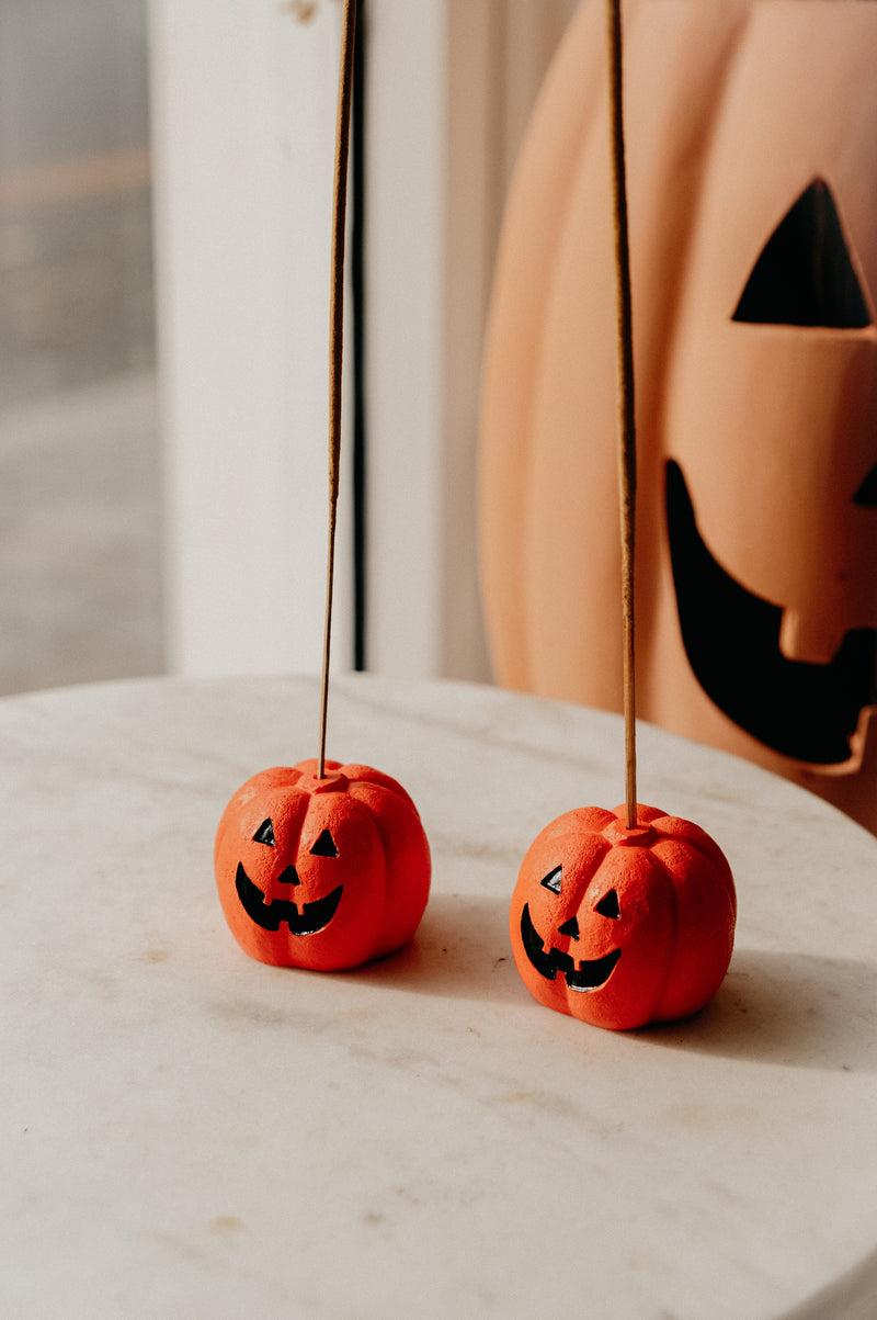 Rory Pumpkin Jack-o-Lantern Incense Stick Holder