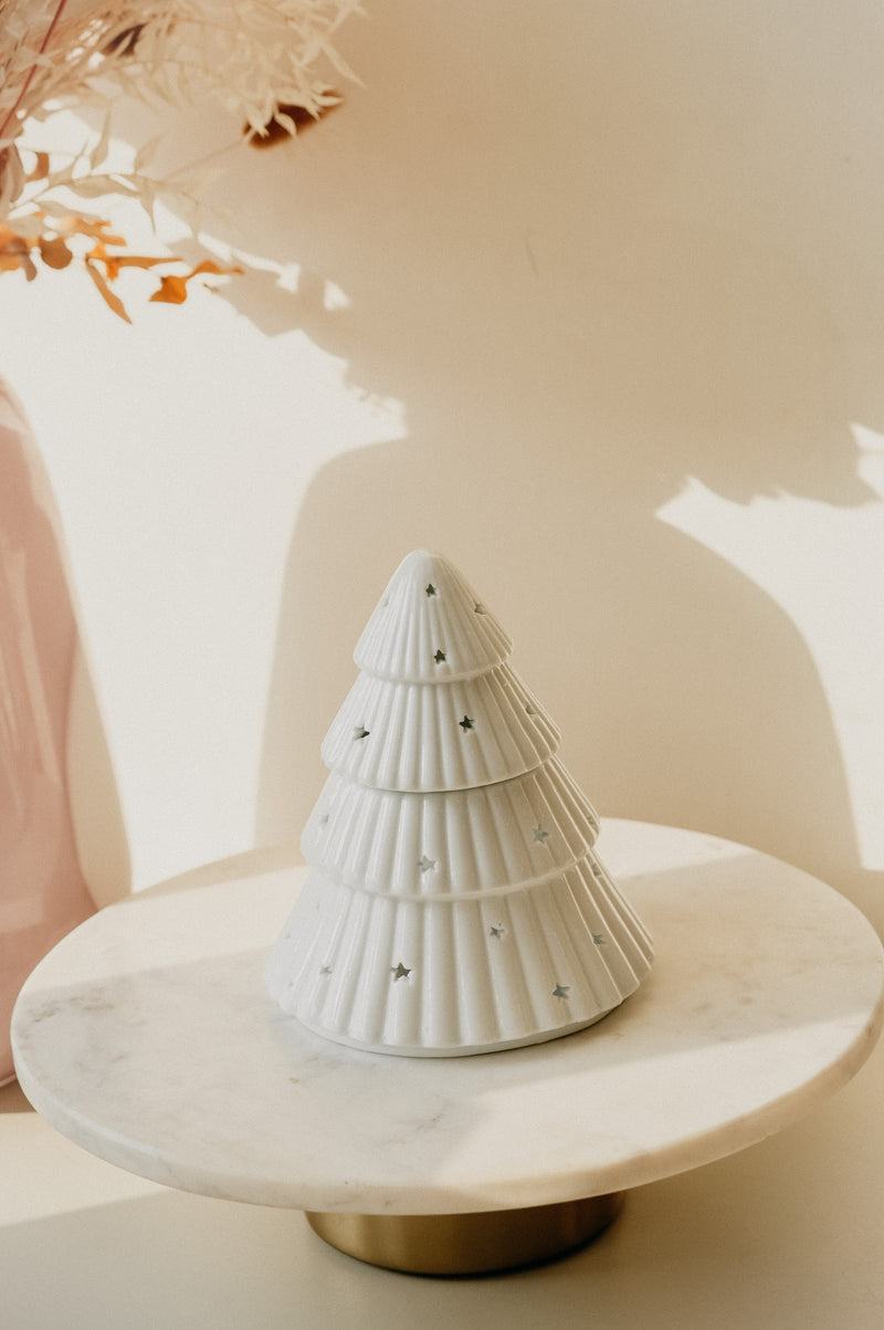 White Christmas Tree Star Wax Melt Burner