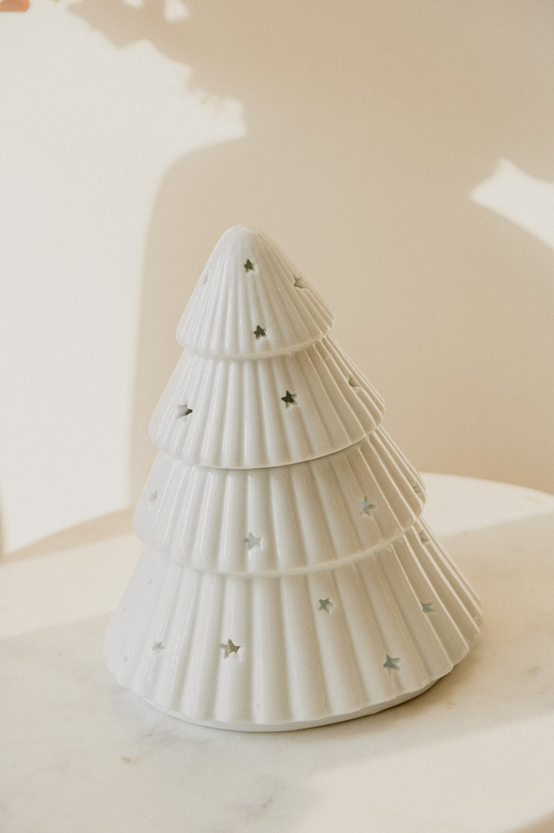 White Christmas Tree Star Wax Melt Burner