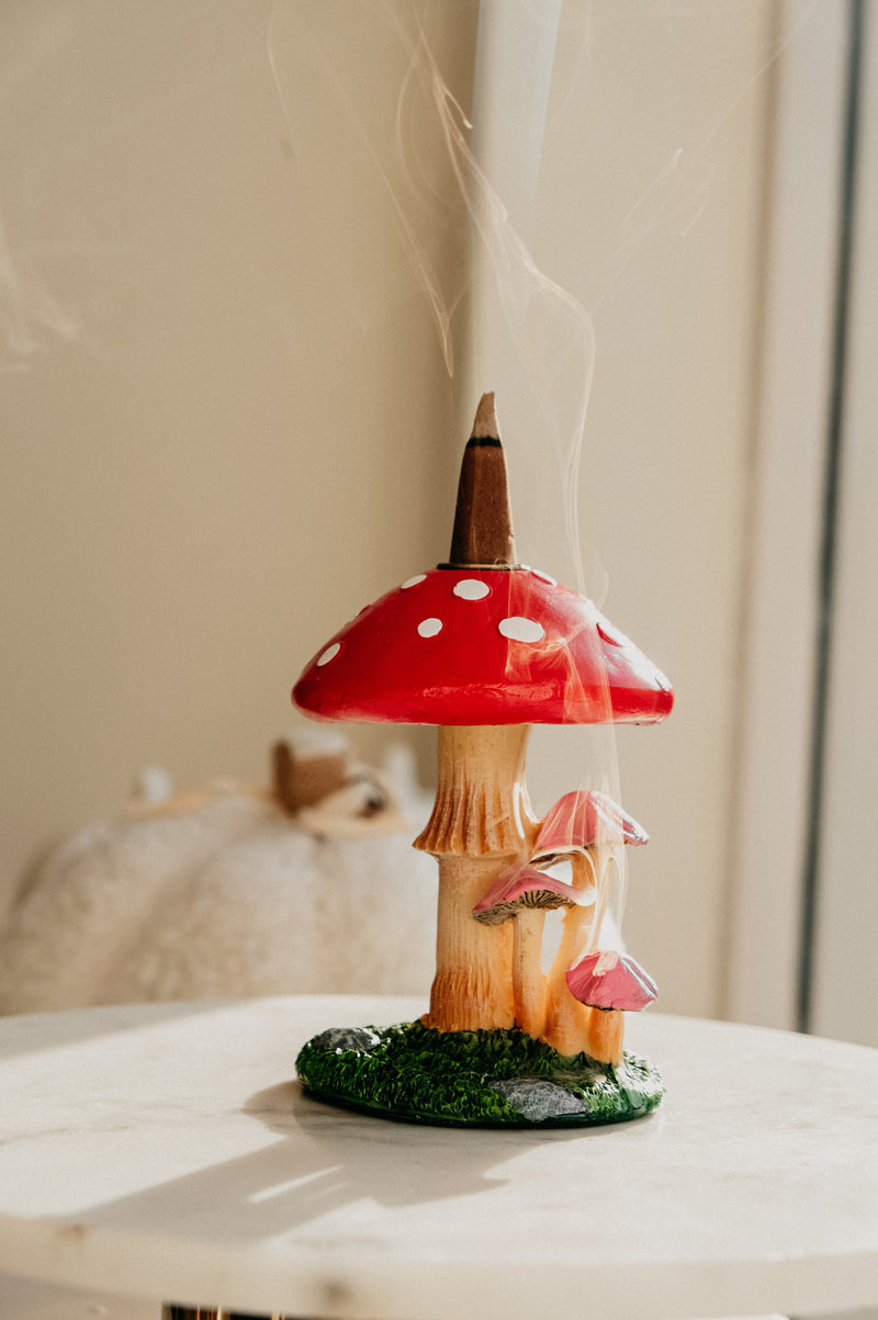 Jeni Mushroom Blackflow Incense Burner