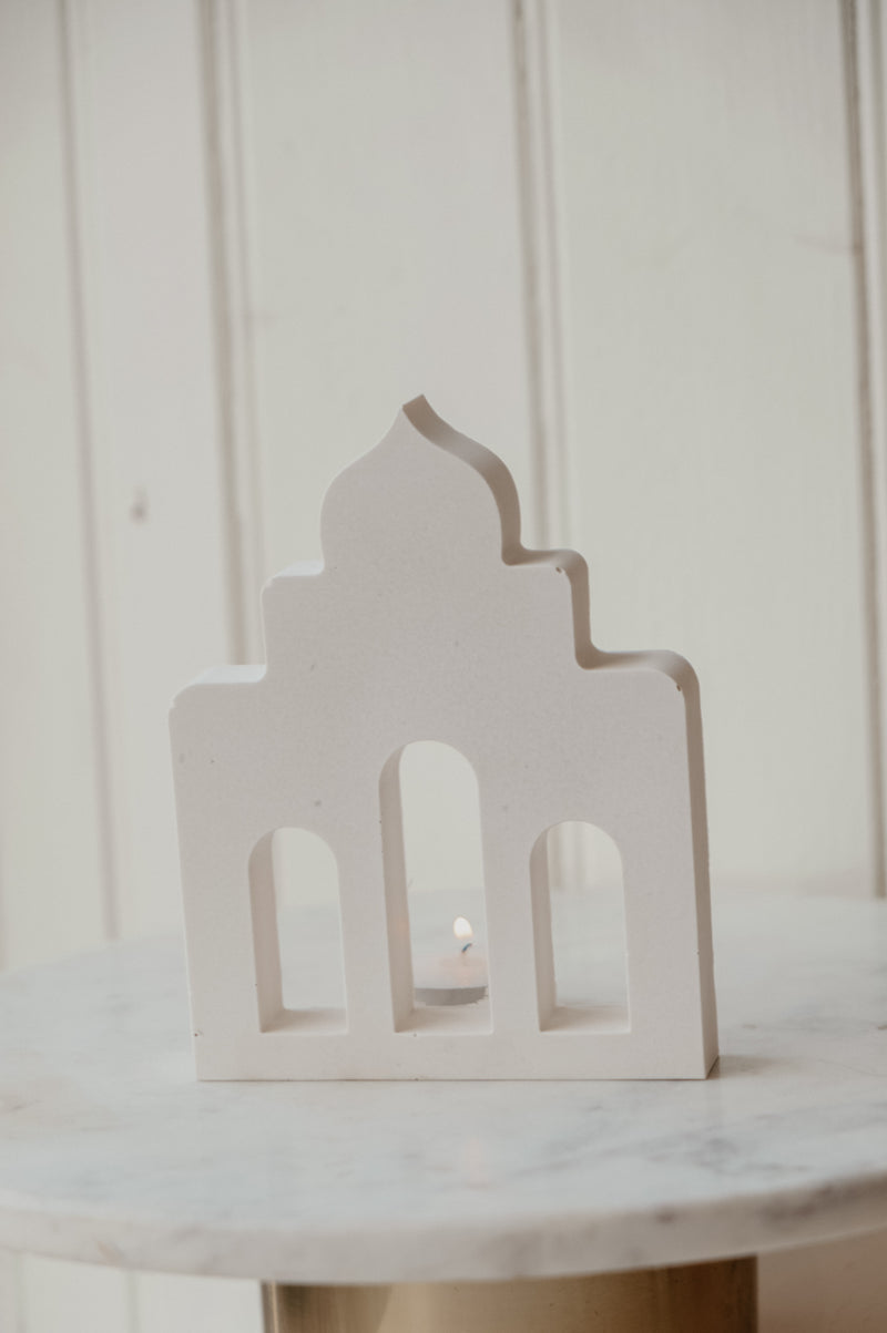 Eid / Ramadan Mosque Tealight Concrete Display