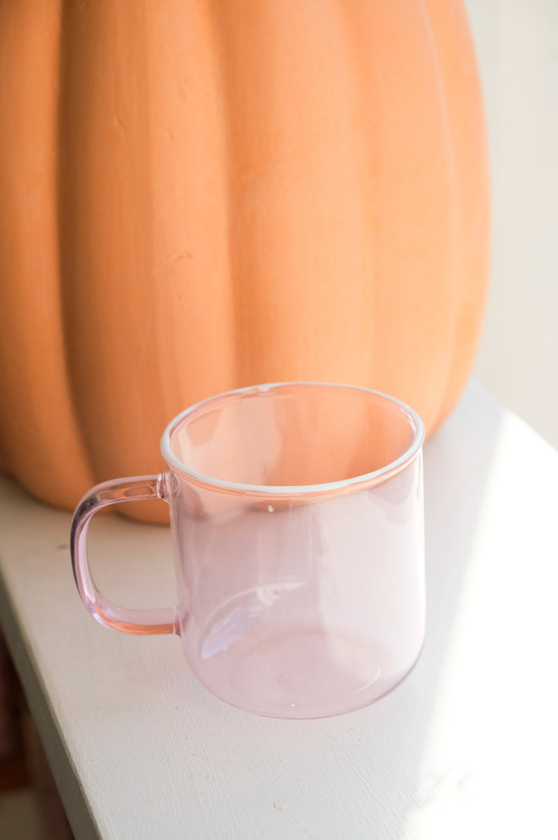 Marlowe Pink and Green Borosilicate Glass Cup Mug