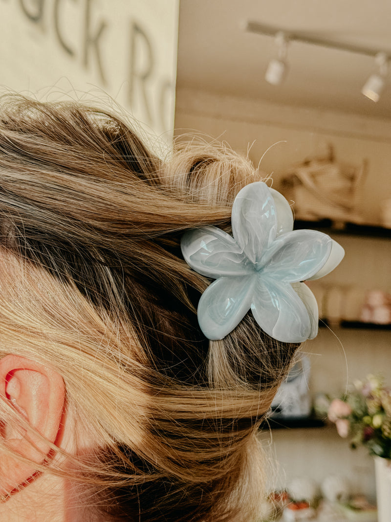 Moana Blue Bloom Flower Claw Clip