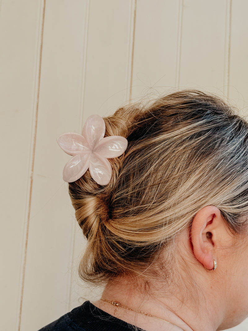 Moana Pink Bloom Flower Claw Clip
