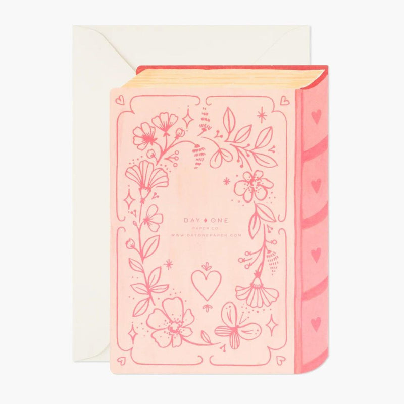 Happily Ever After Fairy Tale Book Pastel Pink Wedding Greeting Gift Card