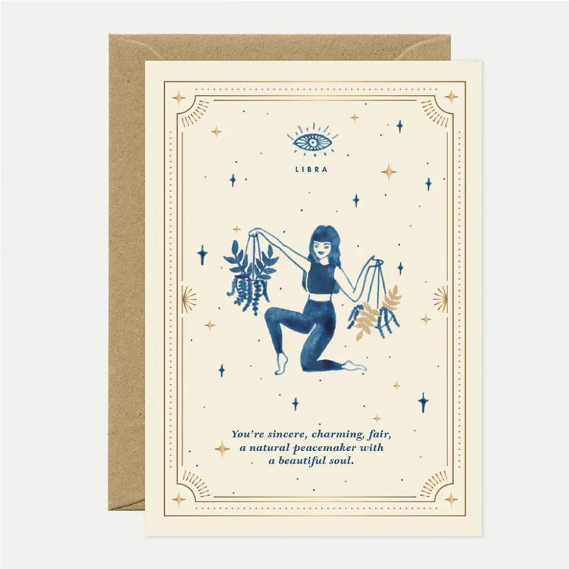 Horoscope Tarot Birthday Greeting Gift Card