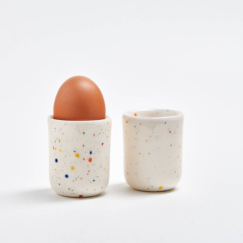 Pastel Ceramic Egg Cup Holder / Espresso Coffee - 5 colours available