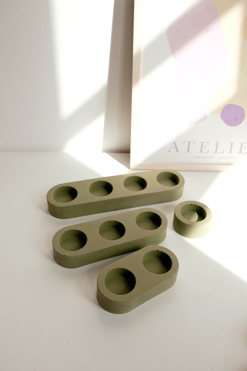 Nava Handmade Forest Green Tealight Candle Holders