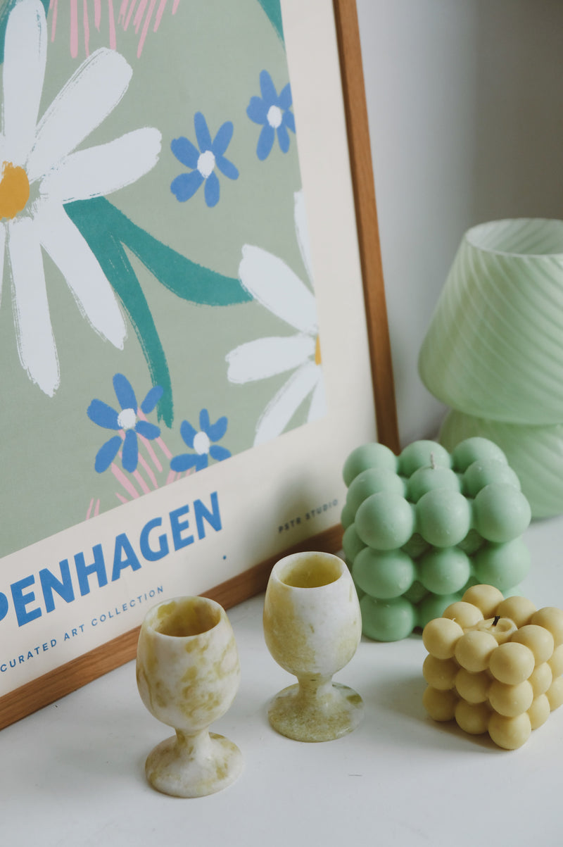 Jerf Green Marble Ceramic Egg Cup - select from 3 styles