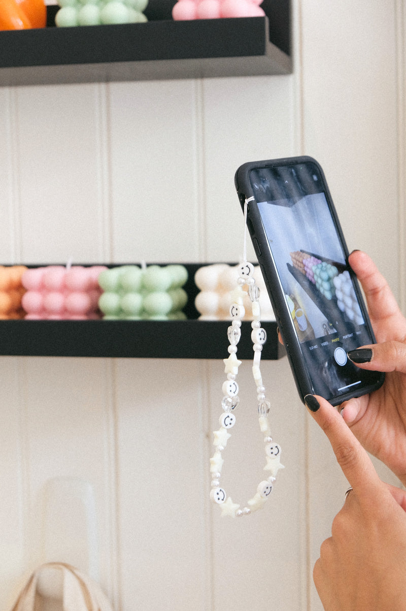 Nat Crystal Beaded Phone / Charm Charm