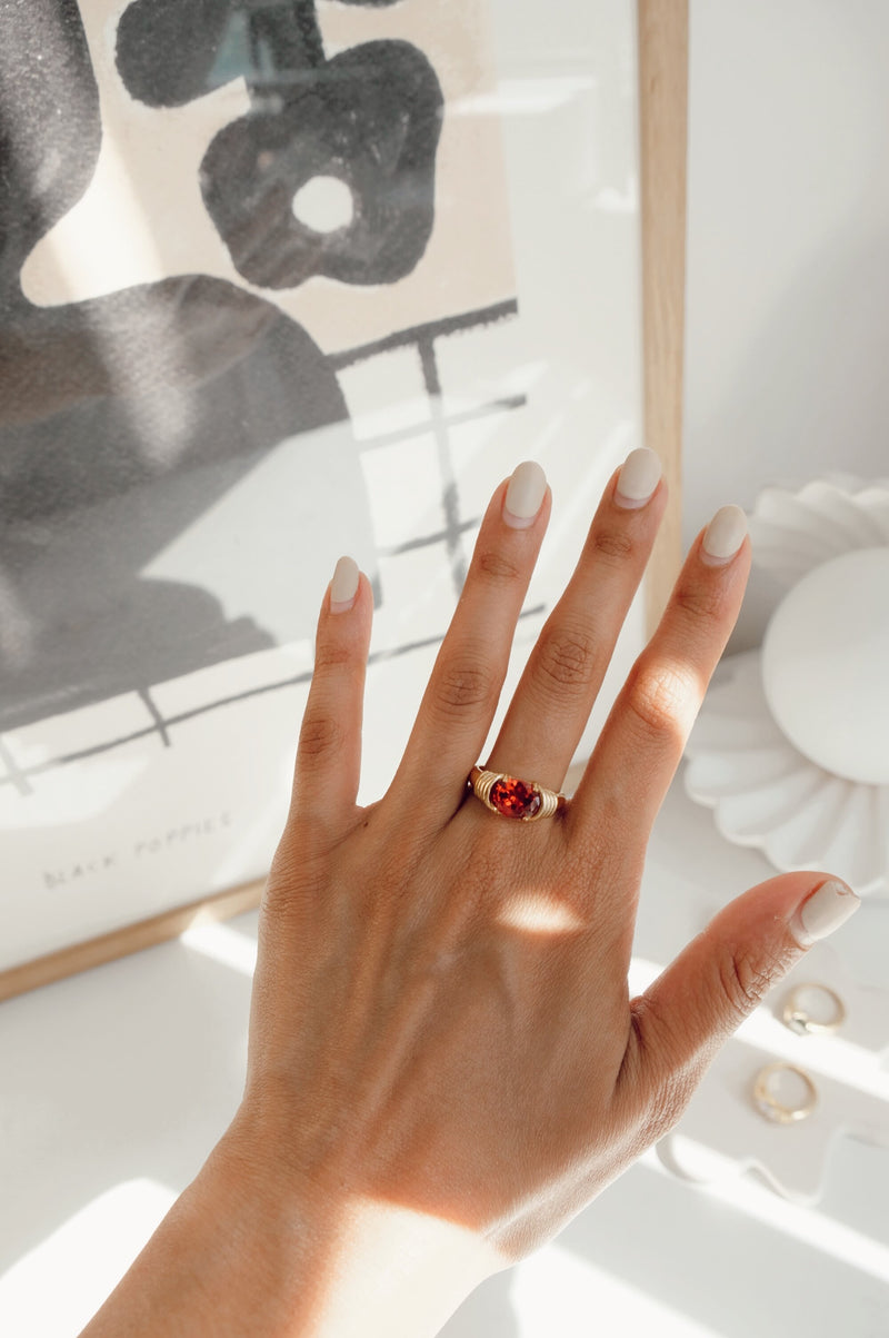 Ola Gold-tone Vintage Style Heirloom Ring