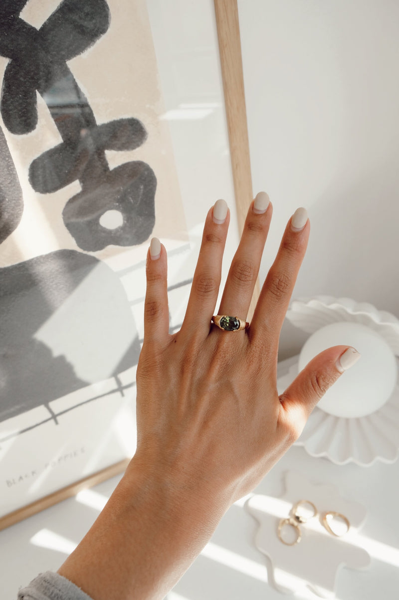 Ola Gold-tone Vintage Style Heirloom Ring