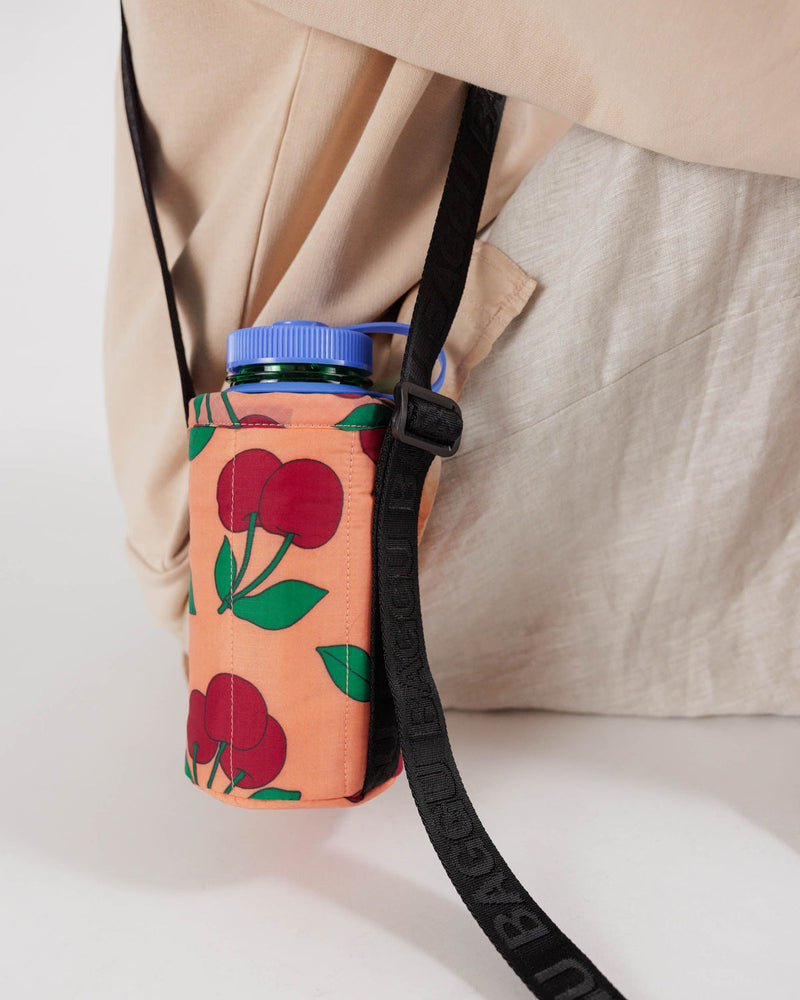 Cherry Puffy Water Bottle Sling