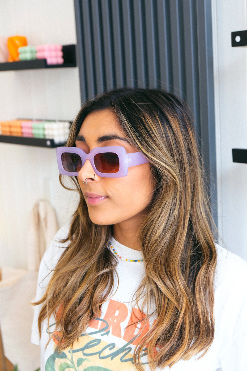 Maggie 80s Style Rectangle Sunglasses