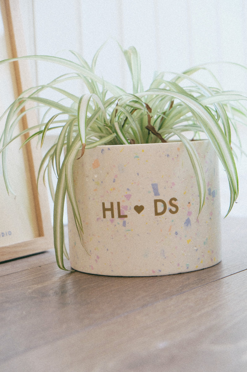 Personalised Concrete In-Door Plant Pot