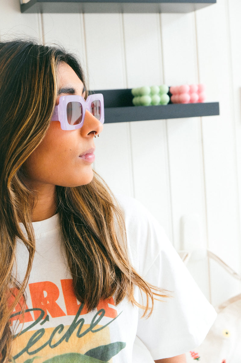 Maggie 80s Style Rectangle Sunglasses