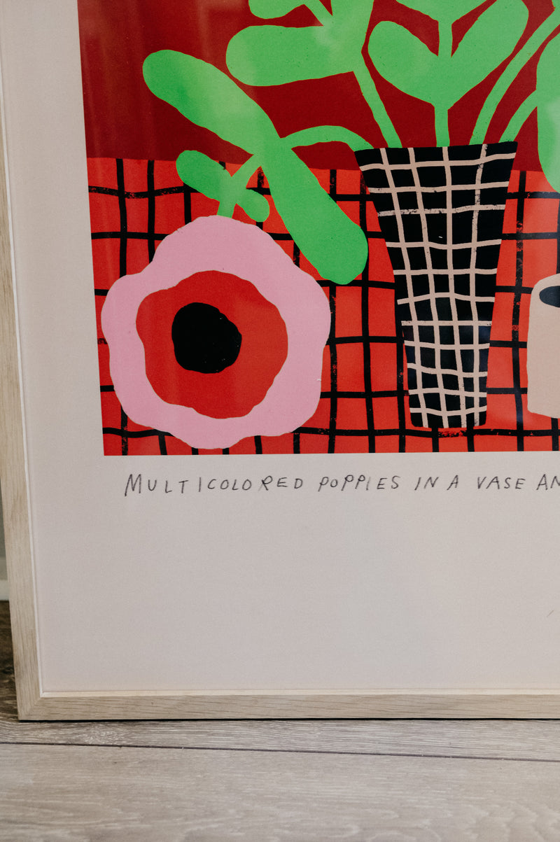 Poppies and Coffee Print 50cm x 70cm